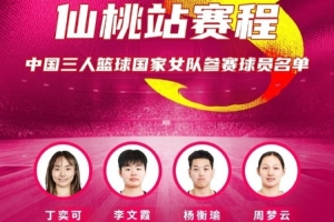 FIBA3x3女子系列賽仙桃站：丁奕可、李文霞、楊衡瑜、周夢云出戰(zhàn)
